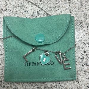 Tiffany love letter necklace